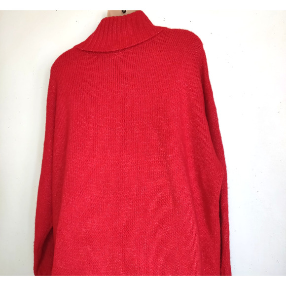 Style & Co Cherry Red Turtleneck Plus Sz 3X Soft Roomy Cozy Winter Outdoor - Picture 8 of 16